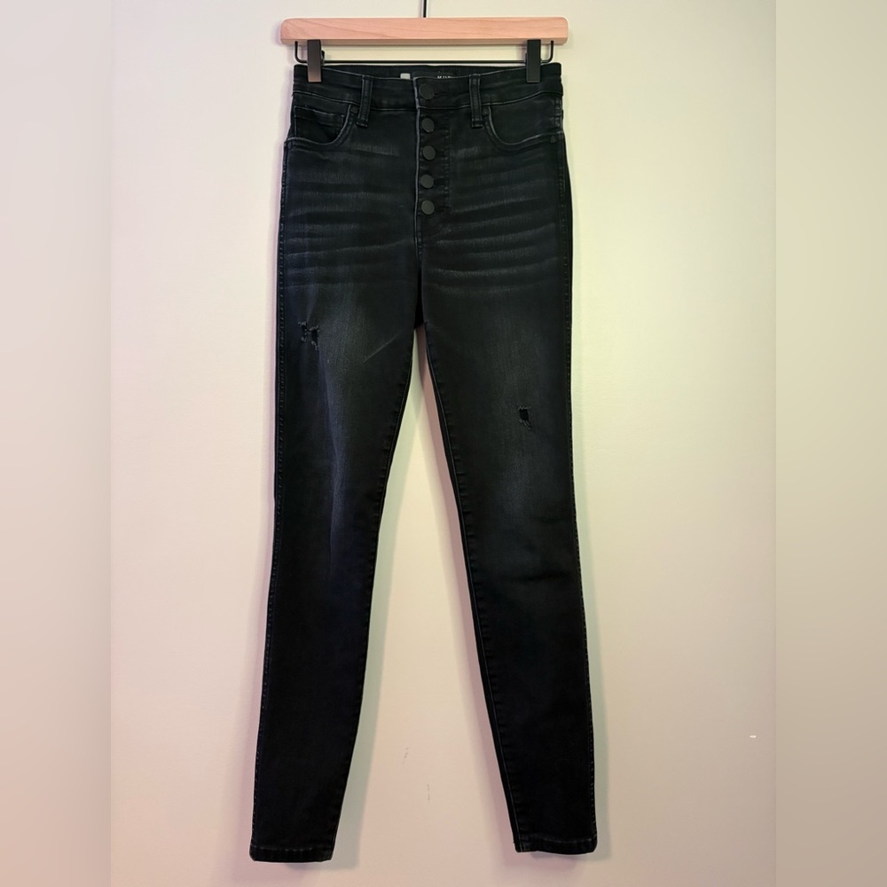 Women’s KUT from the Kloth Mia High-Rise Fab AB Skinny distressed jeans size 00